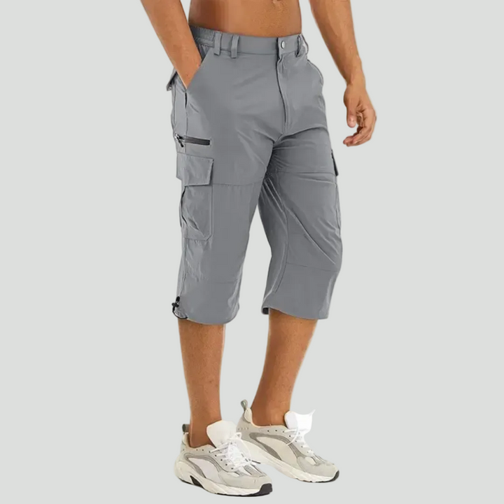 Outdoor Cargo Shorts – Knee-Length Design with Adjustable Fit