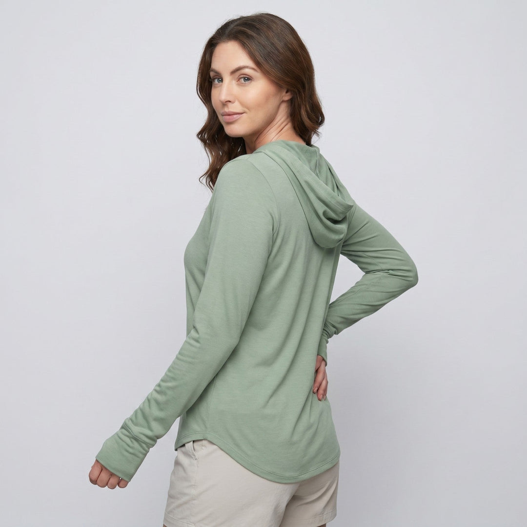 Women's UPF 50+ Sun Hoodie – Lightweight Hooded UV Protection Top for Outdoor and Travel