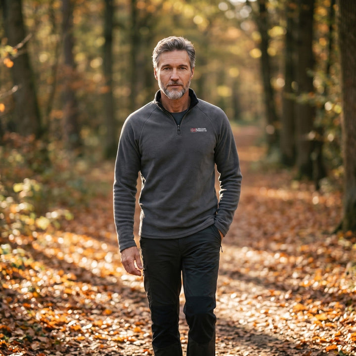 Men’s Quarter-Zip Fleece Pullover – Lightweight Outdoor Fleece Jumper for Hiking & Camping