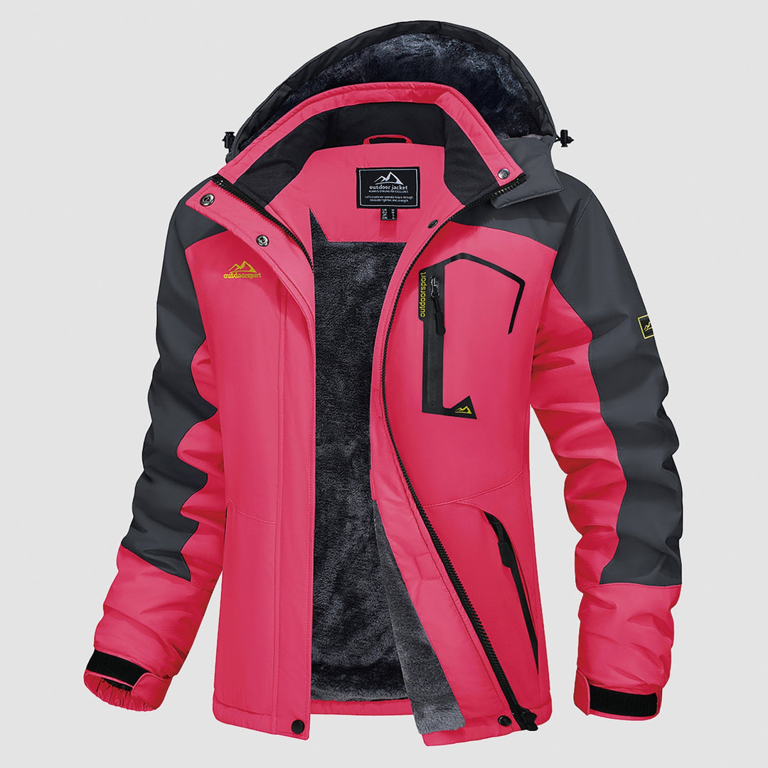 Women's winter jacket in Rose Pink, front view