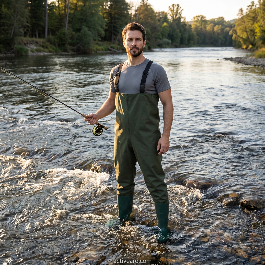Fishing Waders with Integrated Boots – Waterproof Wading Pants for Outdoor Use