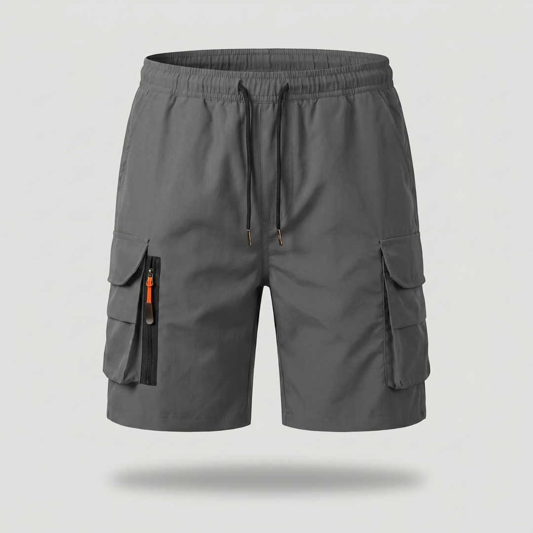 Men’s Lightweight Cargo Shorts with Zip Pockets – Outdoor Hiking Fit