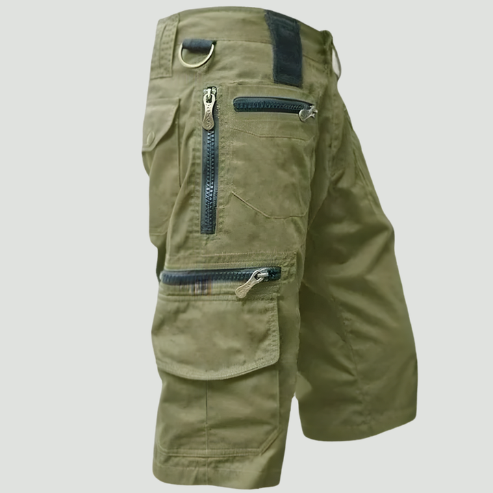 Men’s Outdoor Cargo Shorts – Zip Pockets for Hiking and Fishing