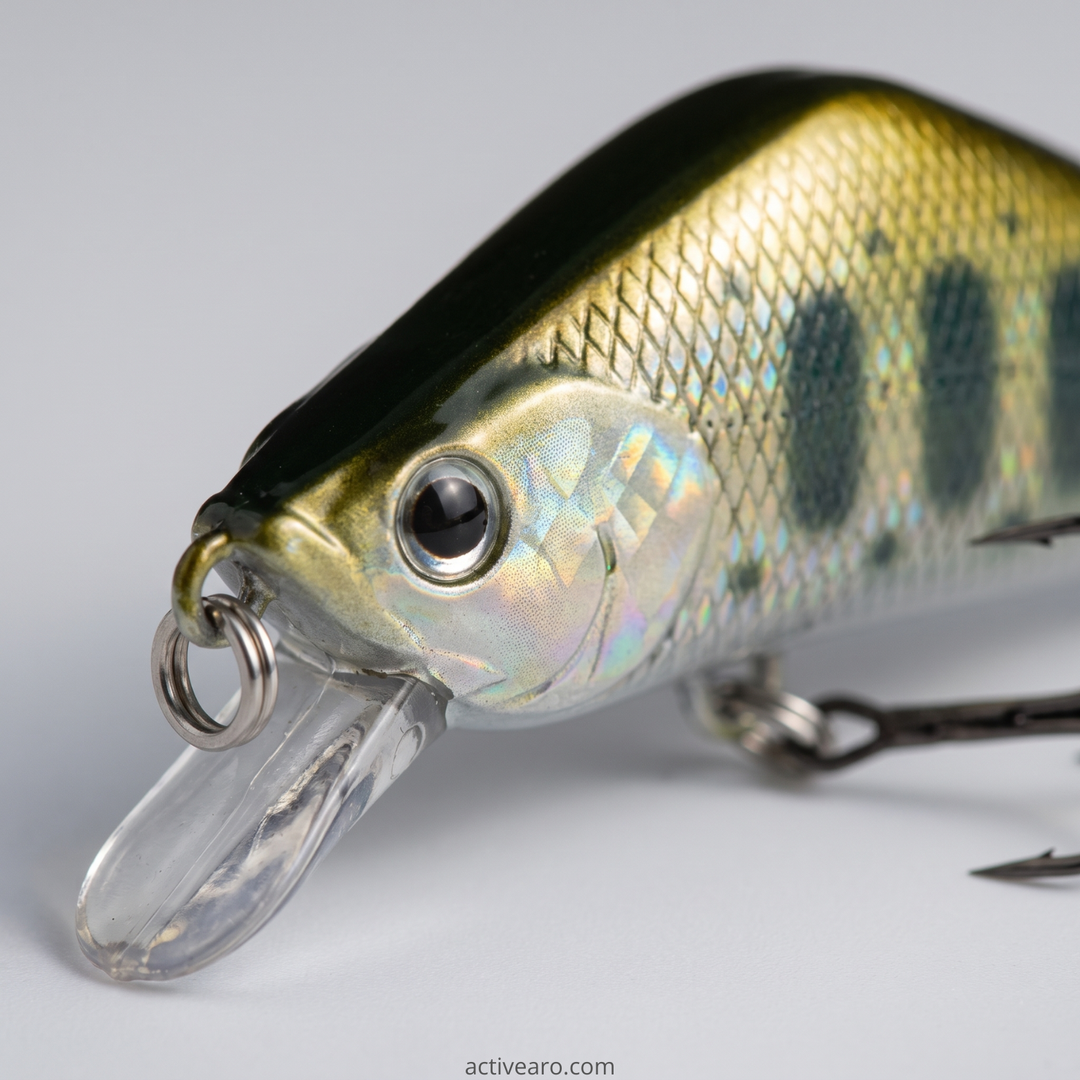 Sinking Minnow Lures - 1.9in Hard Bait Treble Hooks for Bass and Pike