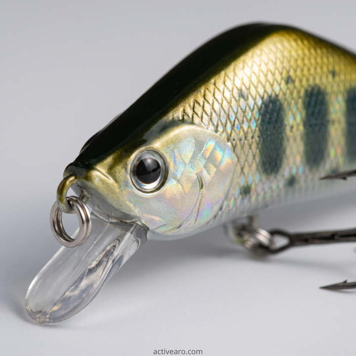 Sinking Minnow Lures - 1.9in Hard Bait Treble Hooks for Bass and Pike