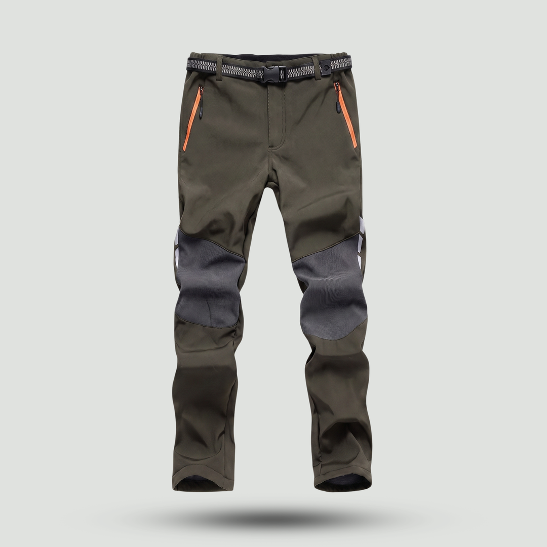 Men's Water-Resistant Softshell Hiking Pants – Fleece-Lined