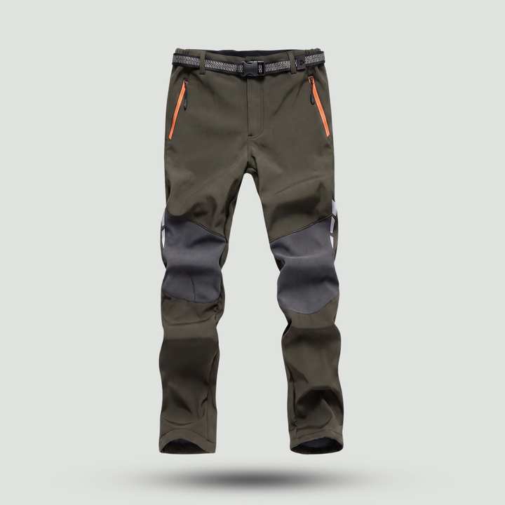 Men's Water-Resistant Softshell Hiking Pants – Fleece-Lined