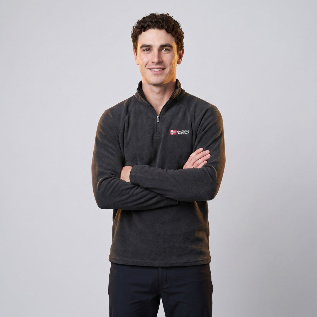 Men’s Quarter-Zip Fleece Pullover – Lightweight Outdoor Fleece Jumper for Hiking & Camping