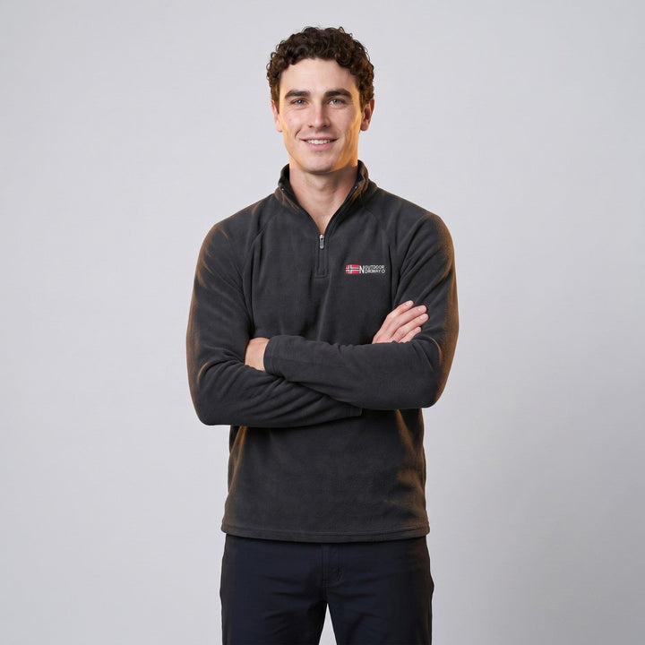 Men’s Quarter-Zip Fleece Pullover – Lightweight Outdoor Fleece Jumper for Hiking & Camping