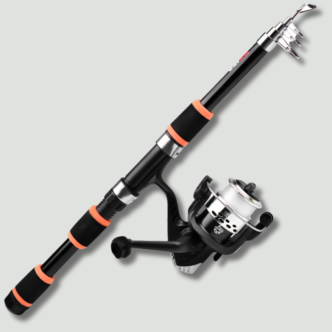 Telescopic Fishing Rod – 4.9ft and 5.6ft Fiberglass Baitcasting Pole for Lure Fishing