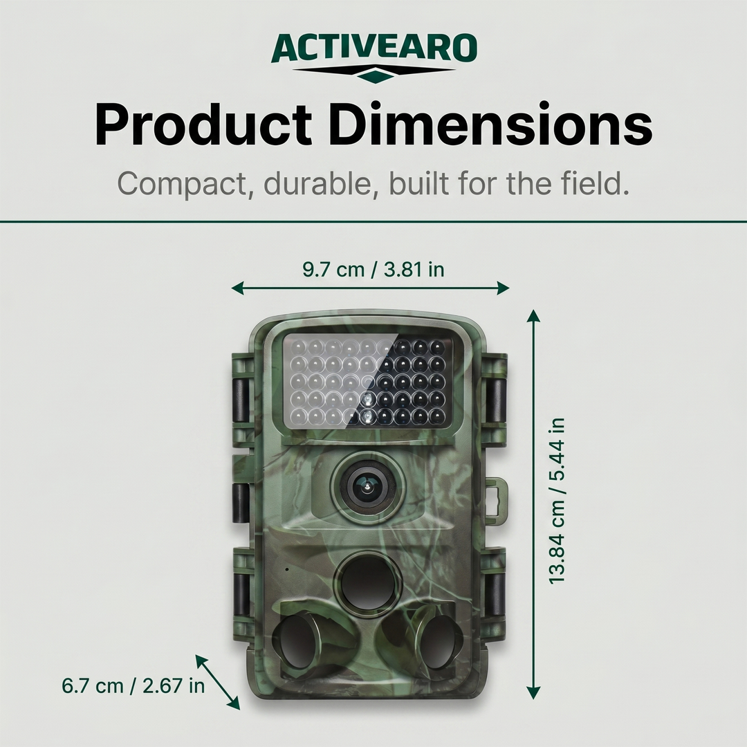 4K 32MP Trail Camera – Motion Detection & Low-Glow Night Vision
