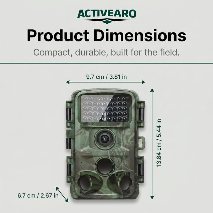 4K 32MP Trail Camera – Motion Detection & Low-Glow Night Vision