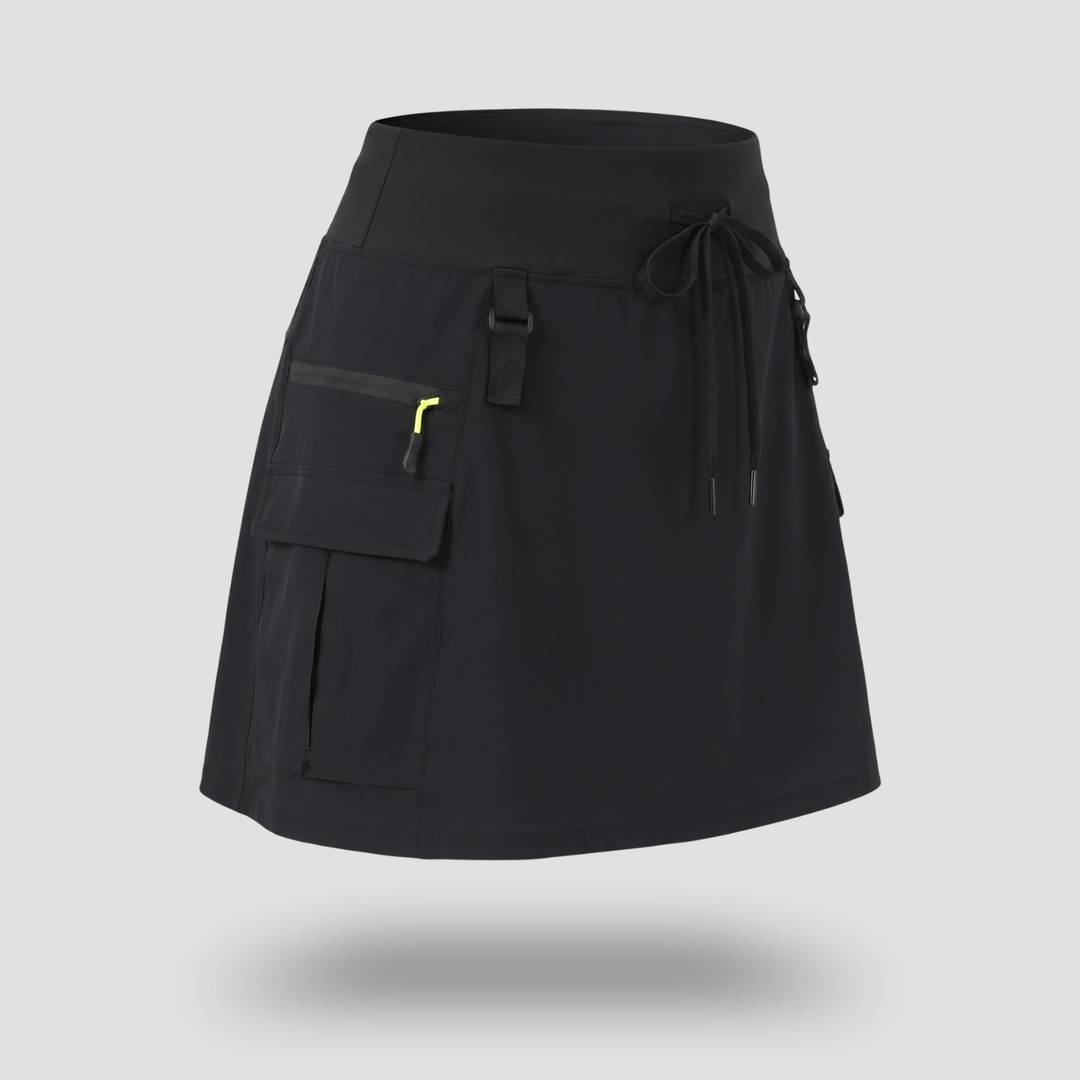 Women's Cargo Skort with Pockets – High-Waist Quick-Dry Skirt