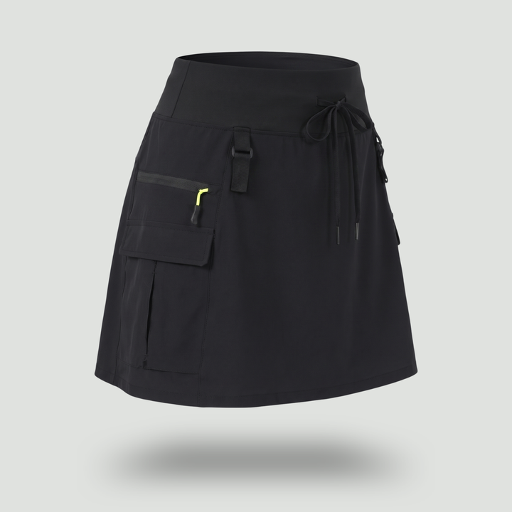 Women's Cargo Skort with Pockets – High-Waist Quick-Dry Skirt