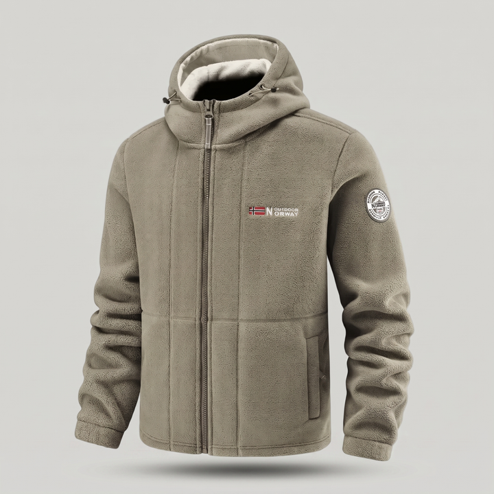 Men’s Fleece Jacket with Windproof Design – Warm Layer for Outdoor Use