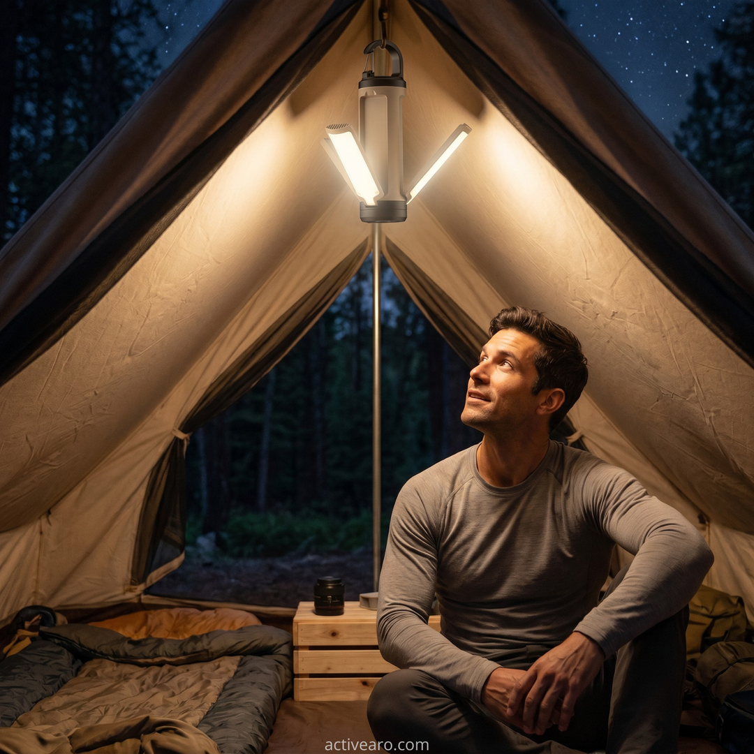 Rechargeable LED Camping Lantern – 360-Degree 6-Mode USB Light for Hiking and Emergency