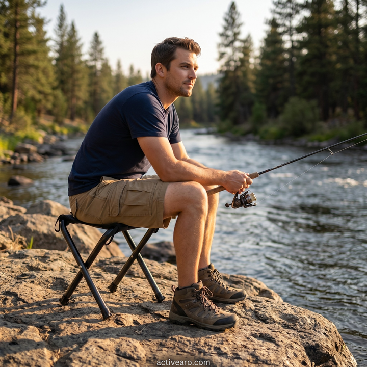 Portable Folding Stool – Lightweight Aluminum Stool for Camping and Fishing