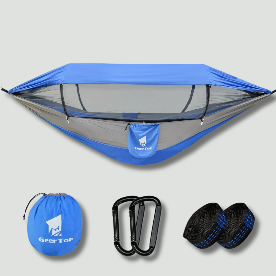3in1 Camping Hammock with Mosquito Net and Sun Shelter, 440lb Nylon Double Hammock