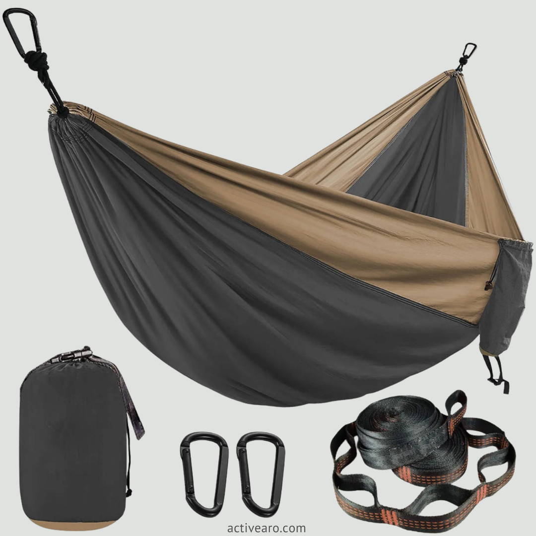 Double Parachute Hammock with Tree Straps – Camping Hammock for Backpacking