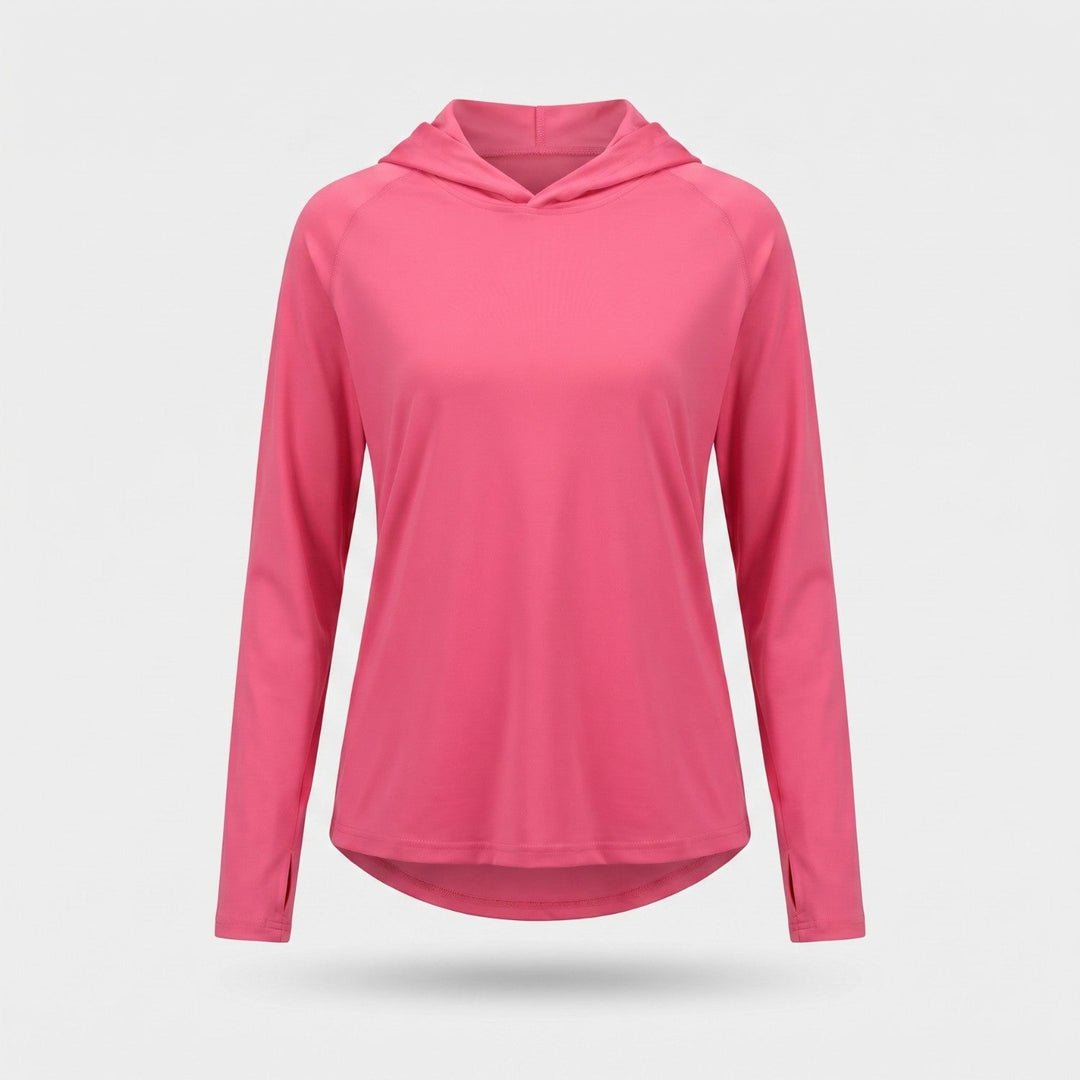Women's UPF 50+ Sun Hoodie – Lightweight Hooded UV Protection Top for Outdoor and Travel