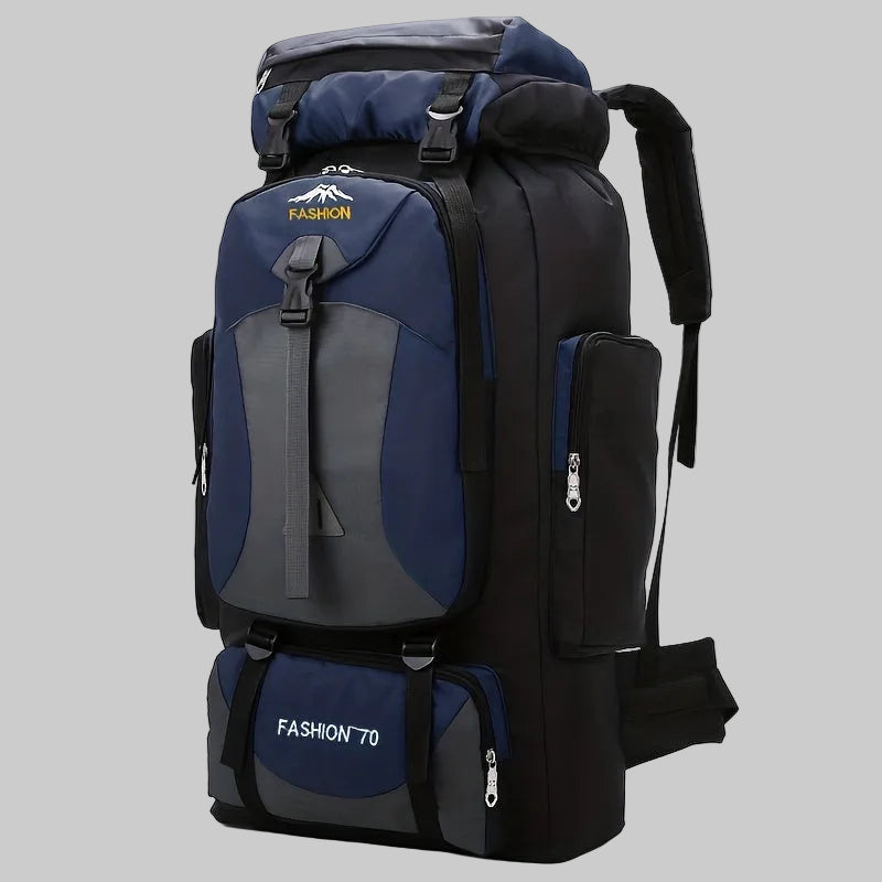 Large hiking backpack – 70L outdoor pack with adjustable straps and buckle closure