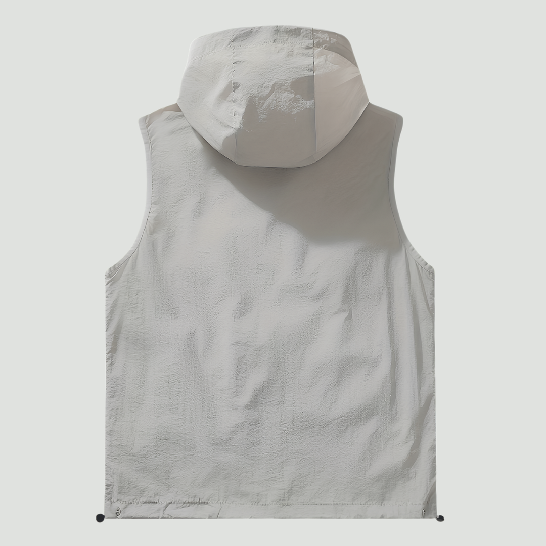 Lightweight Hooded Sleeveless Fishing Vest – Summer Outdoor Layer
