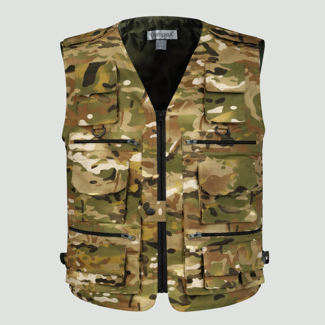 Men’s Camouflage Outdoor Vest – Multi Pocket Utility Design