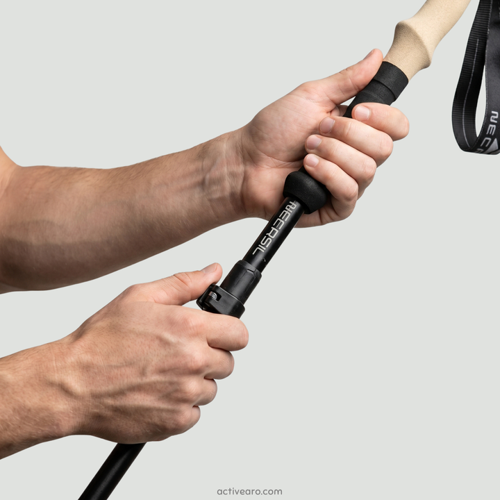 Shock Absorbing Trekking Pole – Adjustable Aluminium Support