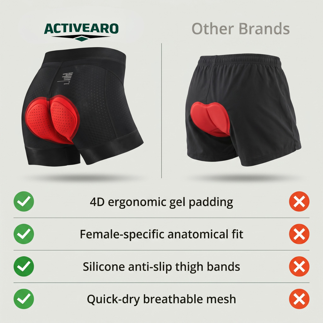 Women’s Breathable Cycling Shorts – Gel-Padded & Supportive Fit