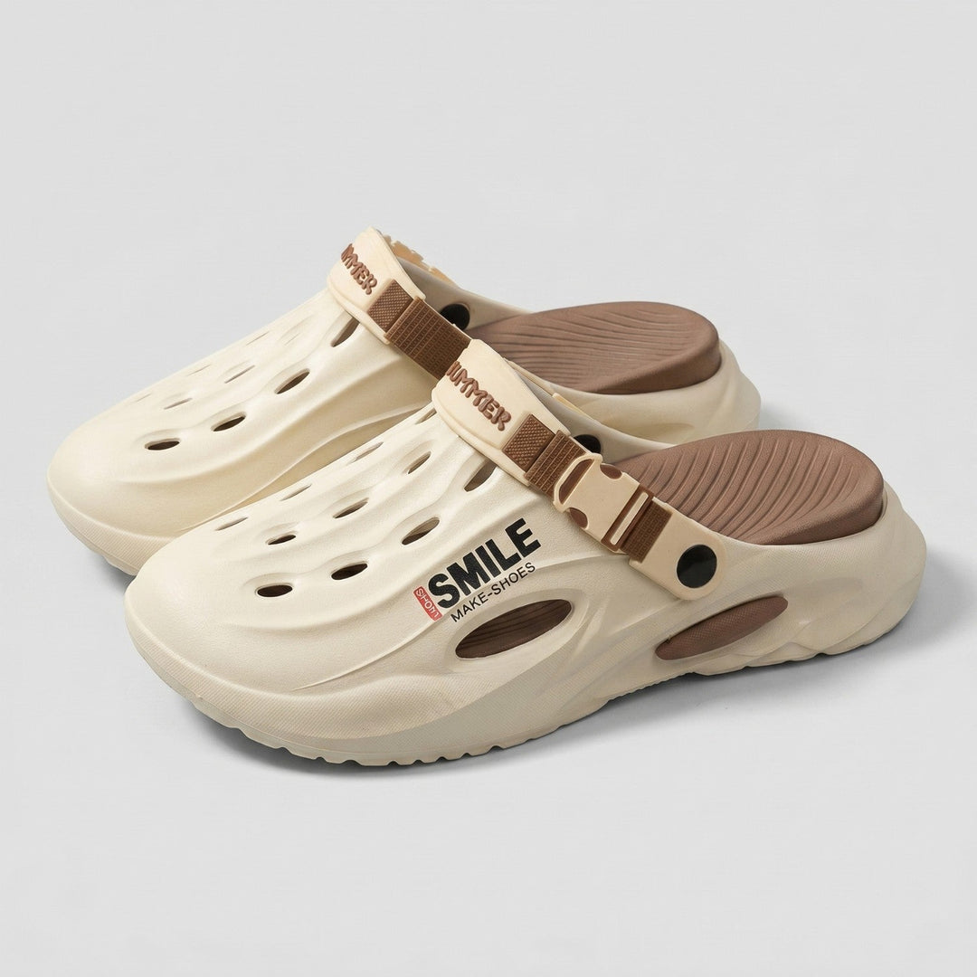 Men's Lightweight EVA Clogs – Slip-On Drainage Garden and Outdoor Shoes with Back Strap