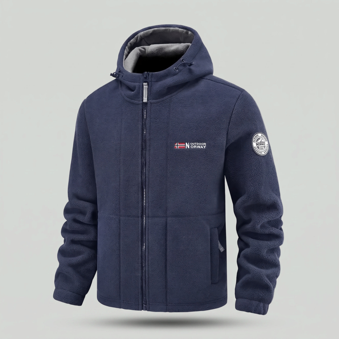 Men’s Fleece Jacket with Windproof Design – Warm Layer for Outdoor Use