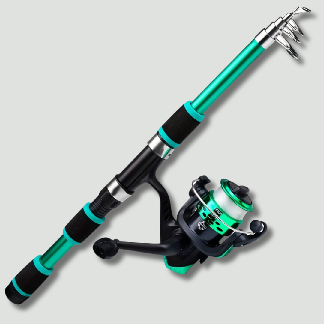 Telescopic Fishing Rod – 4.9ft and 5.6ft Fiberglass Baitcasting Pole for Lure Fishing