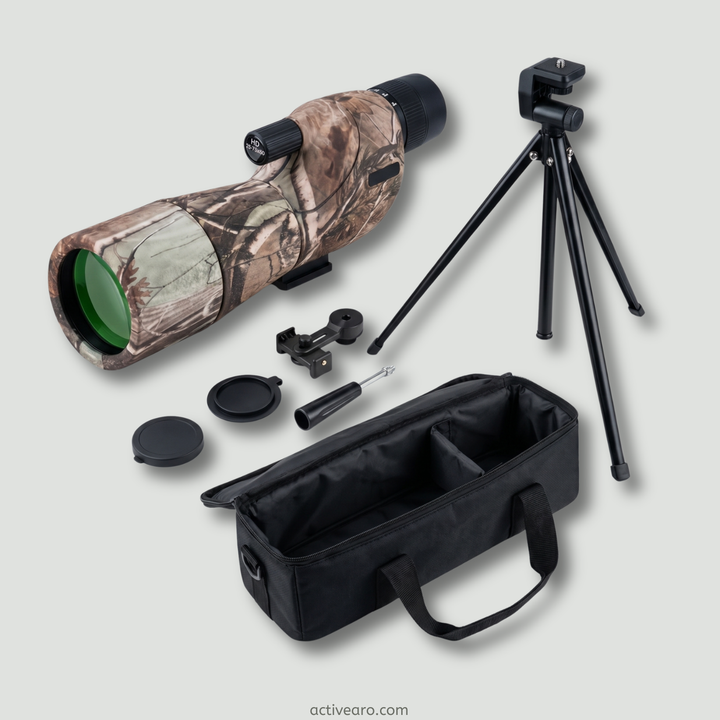25-75x60 Spotting Scope with Tripod – Camouflage Optic