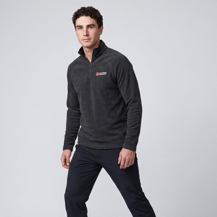 Men’s Quarter-Zip Fleece Pullover – Lightweight Outdoor Fleece Jumper for Hiking & Camping