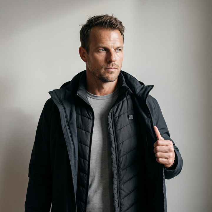 Men's Heated Vest – USB Powered with Four Heating Zones for Hunting and Hiking