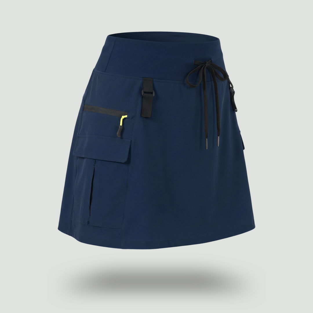 Women's Cargo Skort with Pockets – High-Waist Quick-Dry Skirt