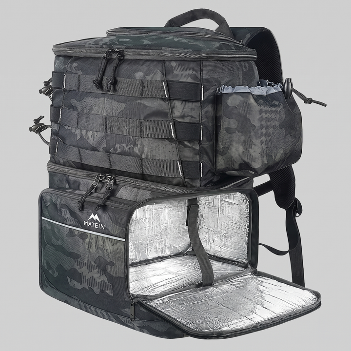 Fishing Backpack with Cooler – Insulated Cooler Backpack and Rod Holder Tackle Storage