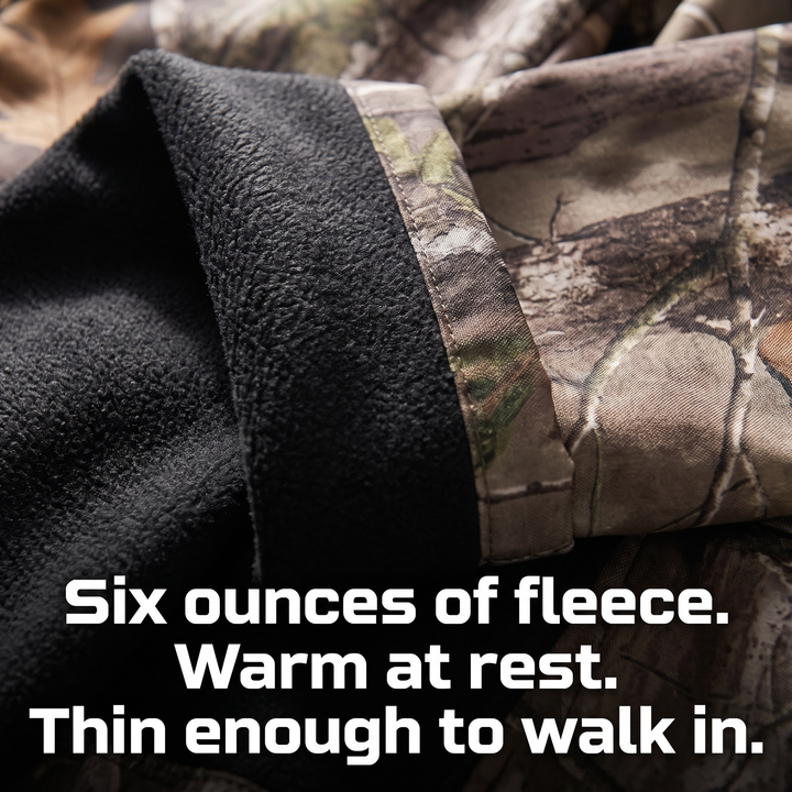 04 Six ounce brushed fleece lining shown in cross section