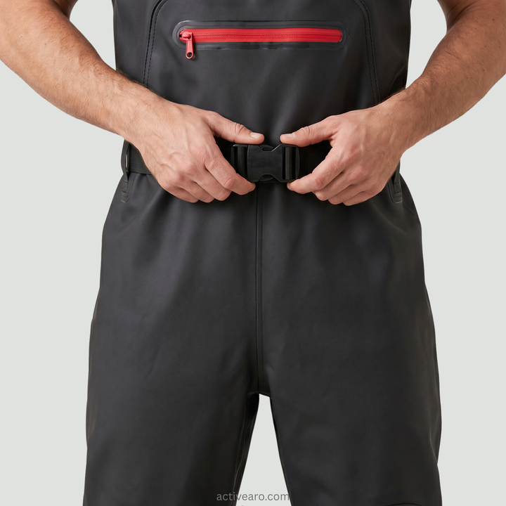 Unisex Fishing Wading Pants – Half Waders with Integrated Water Shoes