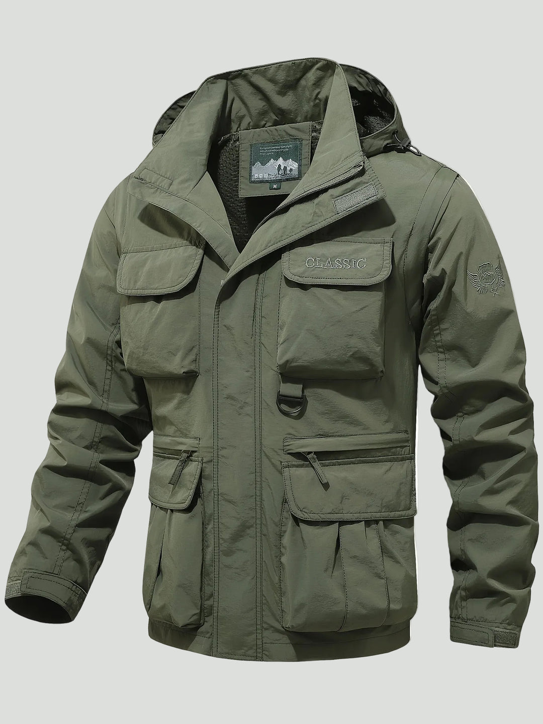 Men’s Outdoor Tactical Jacket – Multi-Pocket Design with Stand Collar