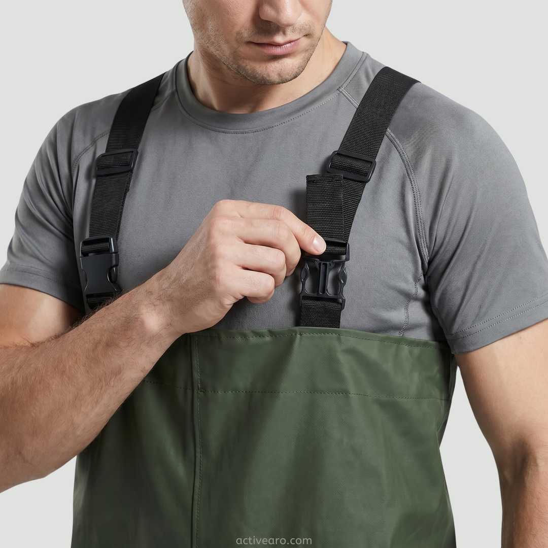 Fishing Waders with Integrated Boots – Waterproof Wading Pants for Outdoor Use