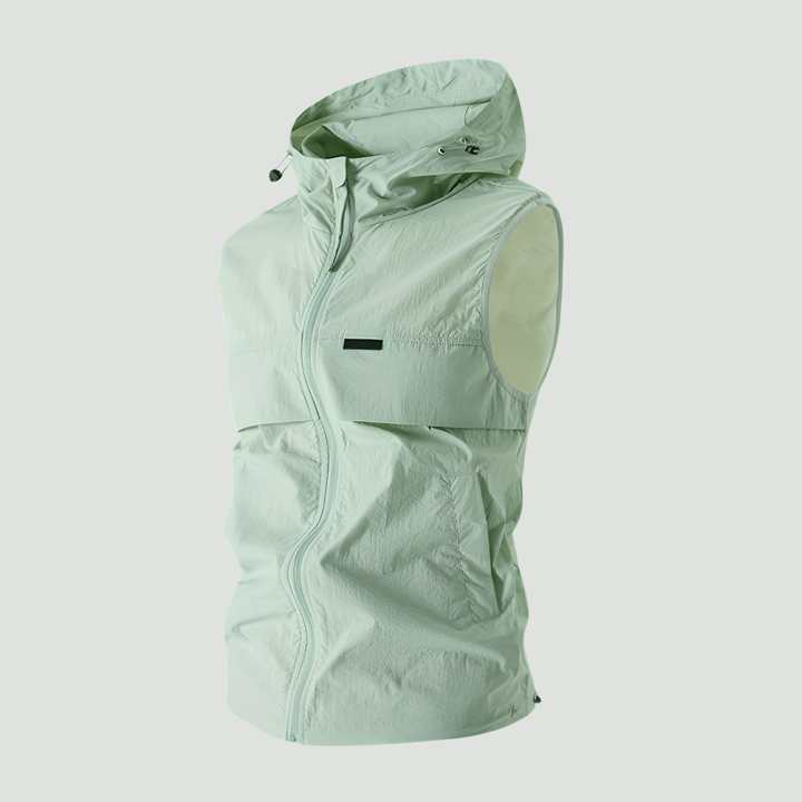 Lightweight Hooded Sleeveless Fishing Vest – Summer Outdoor Layer