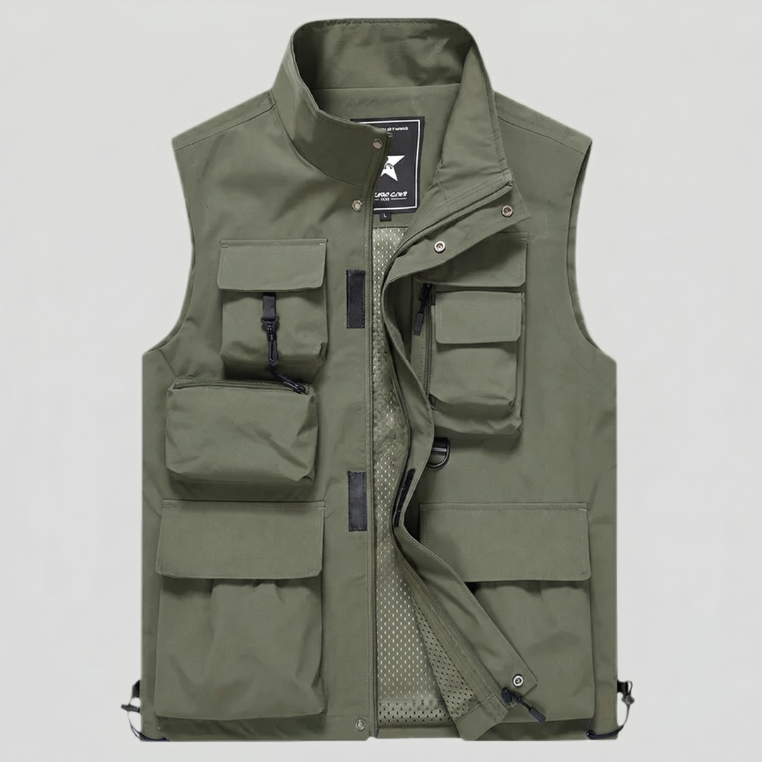 Men’s Lightweight Workwear Vest – Multi-Pocket Utility for Outdoor Use