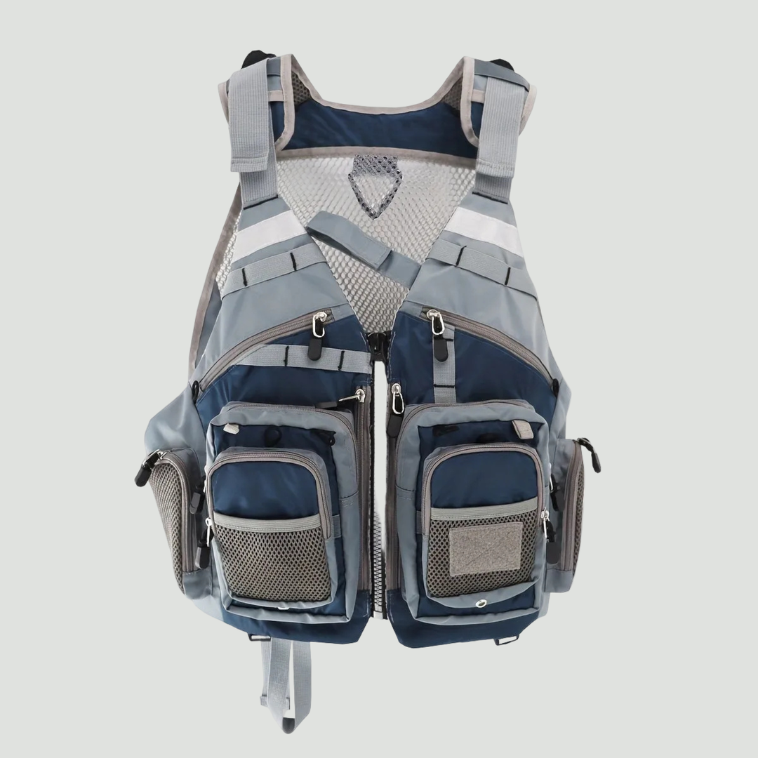 Men's Multi-Pocket Fishing Vest – Lightweight Sleeveless Vest for Fly Fishing