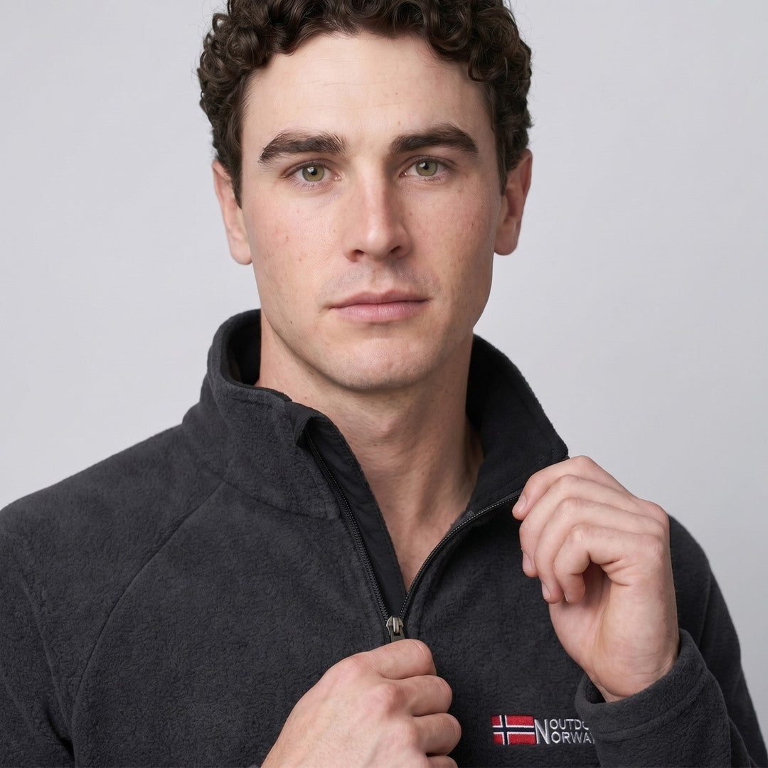 Men’s Quarter-Zip Fleece Pullover – Lightweight Outdoor Fleece Jumper for Hiking & Camping