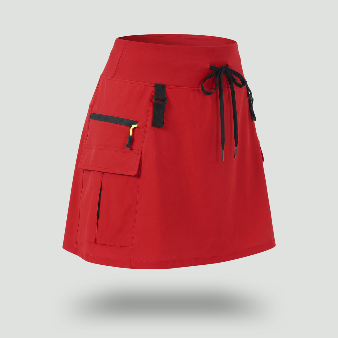 Women's Cargo Skort with Pockets – High-Waist Quick-Dry Skirt