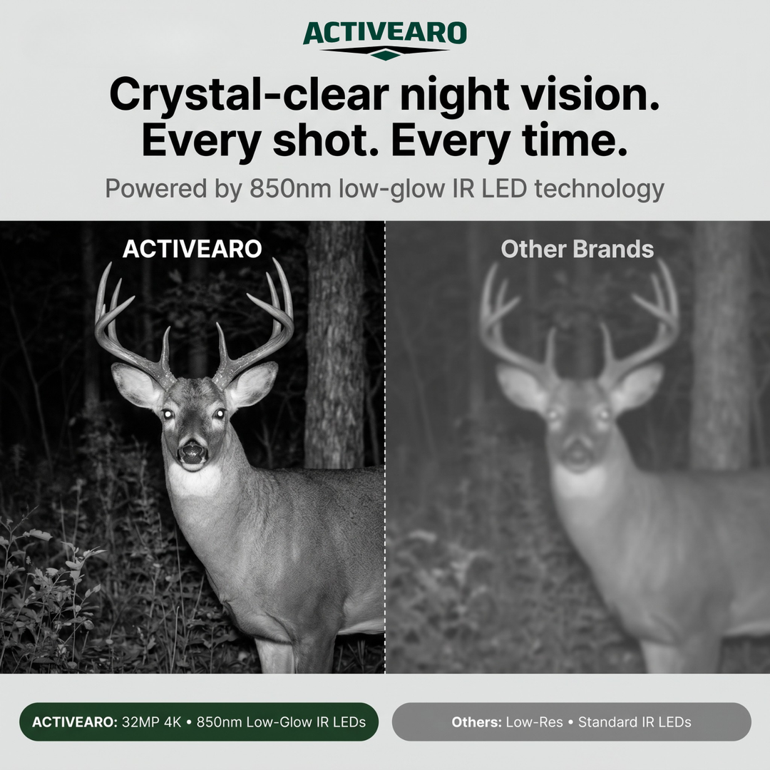 4K 32MP Trail Camera – Motion Detection & Low-Glow Night Vision