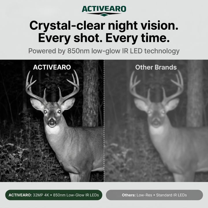 4K 32MP Trail Camera – Motion Detection & Low-Glow Night Vision