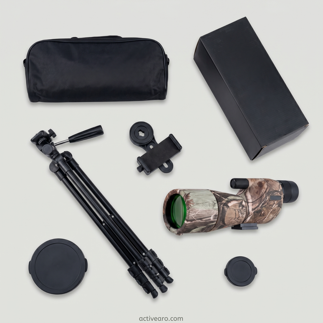 25-75x60 Spotting Scope with Tripod – Camouflage Optic