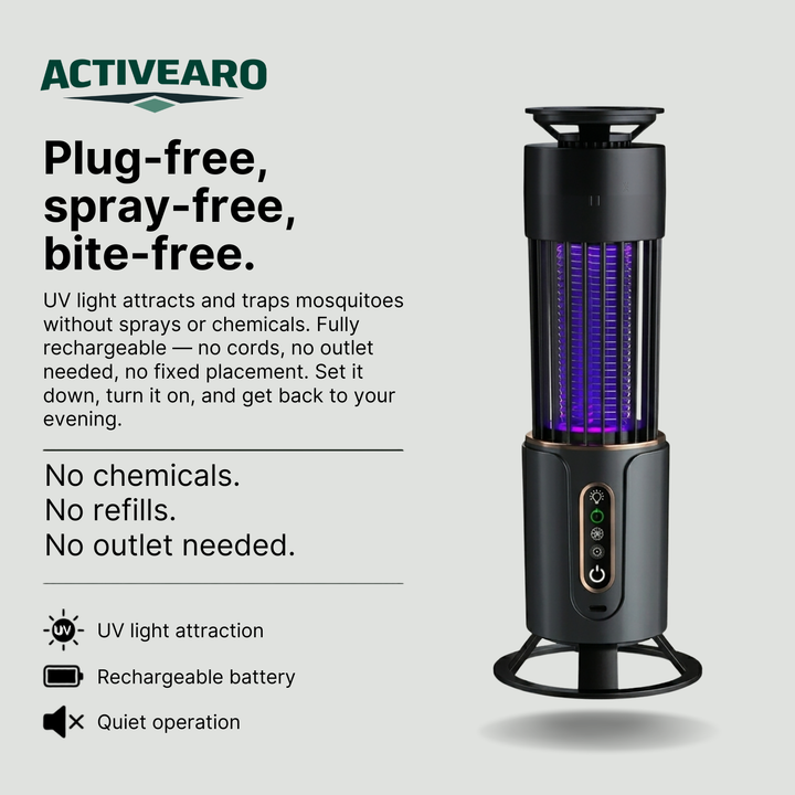 UV Bug Zapper Mosquito Lamp – Rechargeable and Quiet for Indoor and Outdoor Use